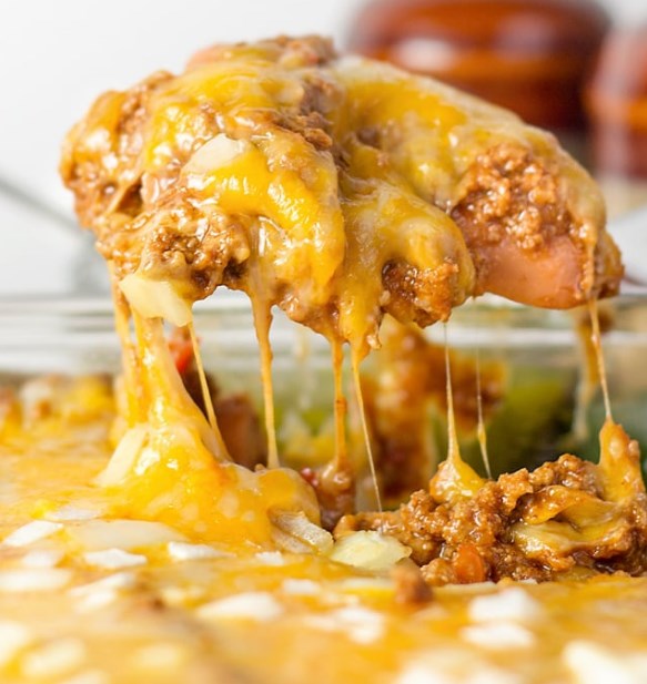 Low Carb Chili Dog Bake #healthy #lowcarb