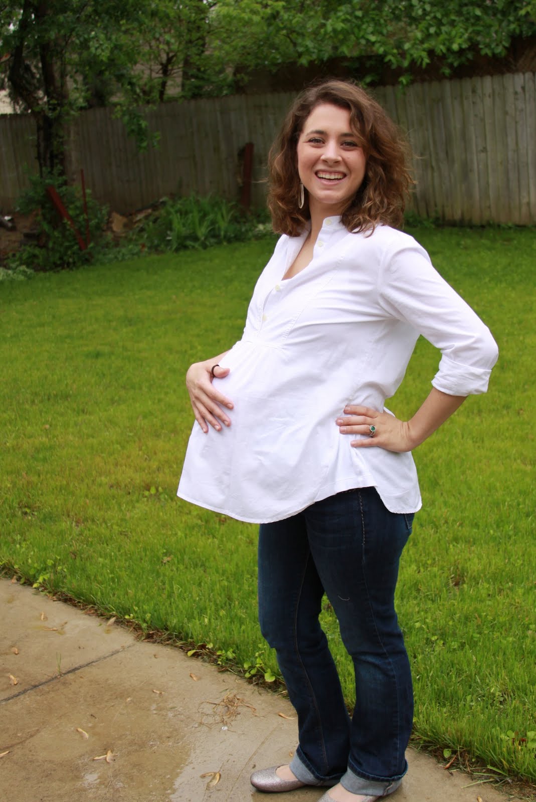 Walking with Dancers A Standard Woven Shirt's Maternity Makeover