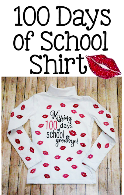 Clothing - 100 Days of School Shirt using Siser Glitter Heat Transfer Vinyl