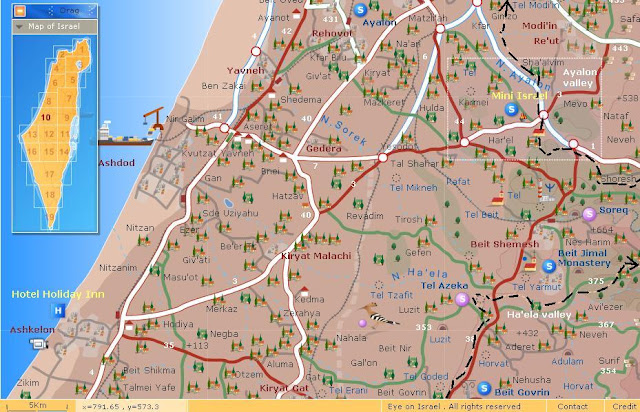 -: Map שביל ישראל [Israel trail]