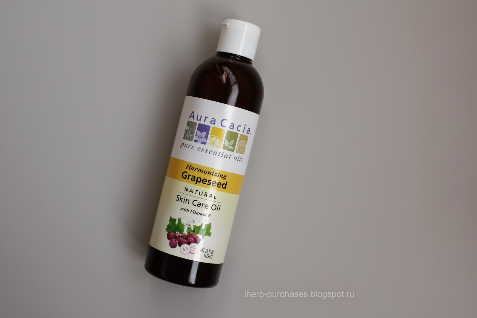 Aura Cacia, Natural Skin Care Oil, Harmonizing Grapeseed, 16 fl oz (473 ml)