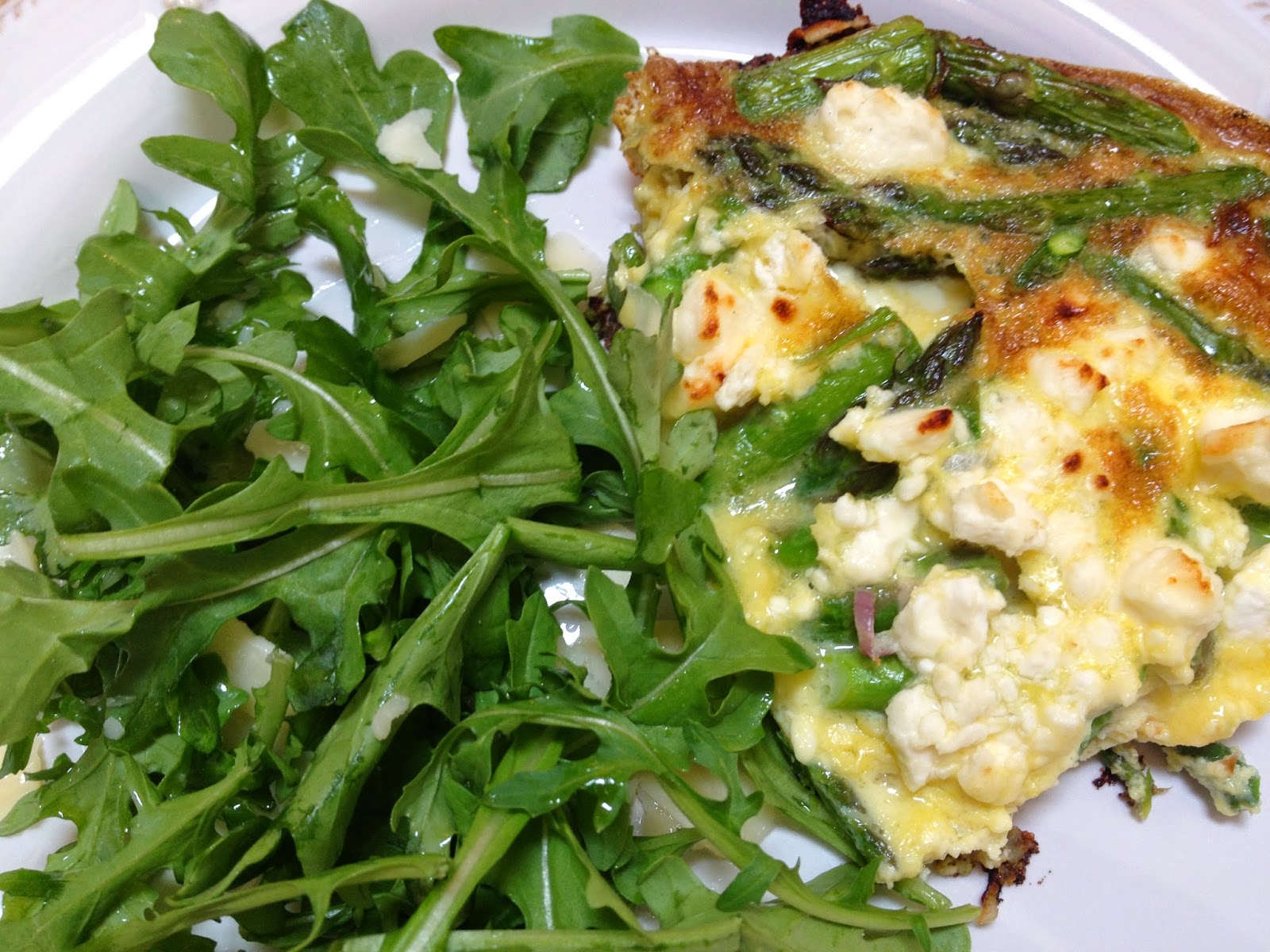Weekday Gourmet Recipe Creation Spring Asparagus + Feta Frittata