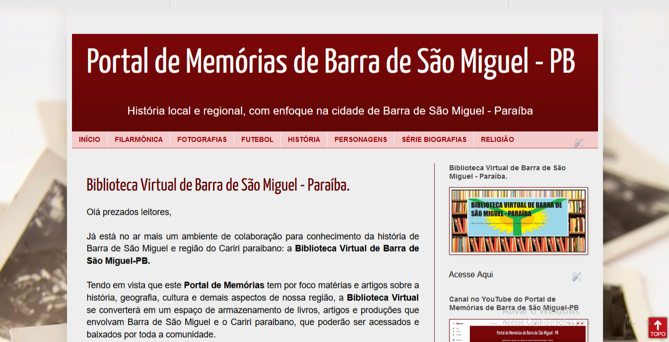 Portal de Memórias de Barra de São Miguel-PB