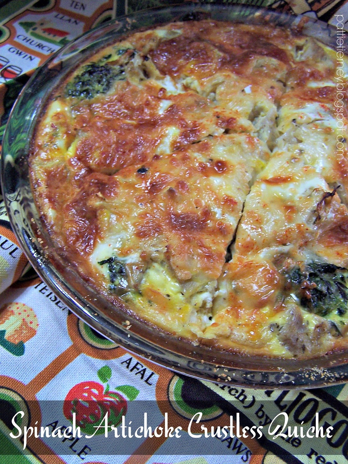 OllaPodrida Spinach Artichoke Crustless Quiche
