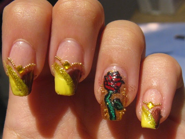 Beauty And The Beast Nailshttp Nails Side Blo Beauty And The Beast Nails