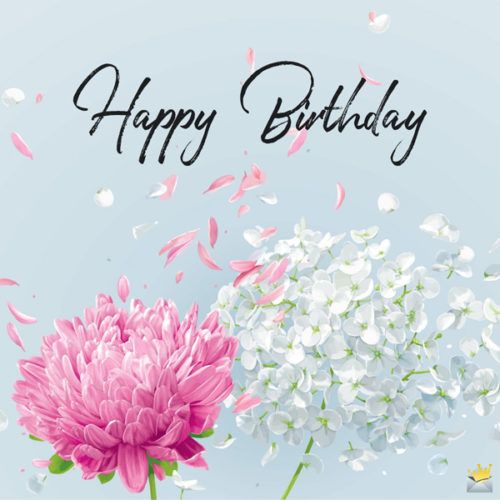 happy birthday flowers with name