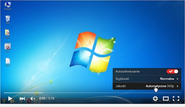 ustawienia rozdzielczości video - youtube