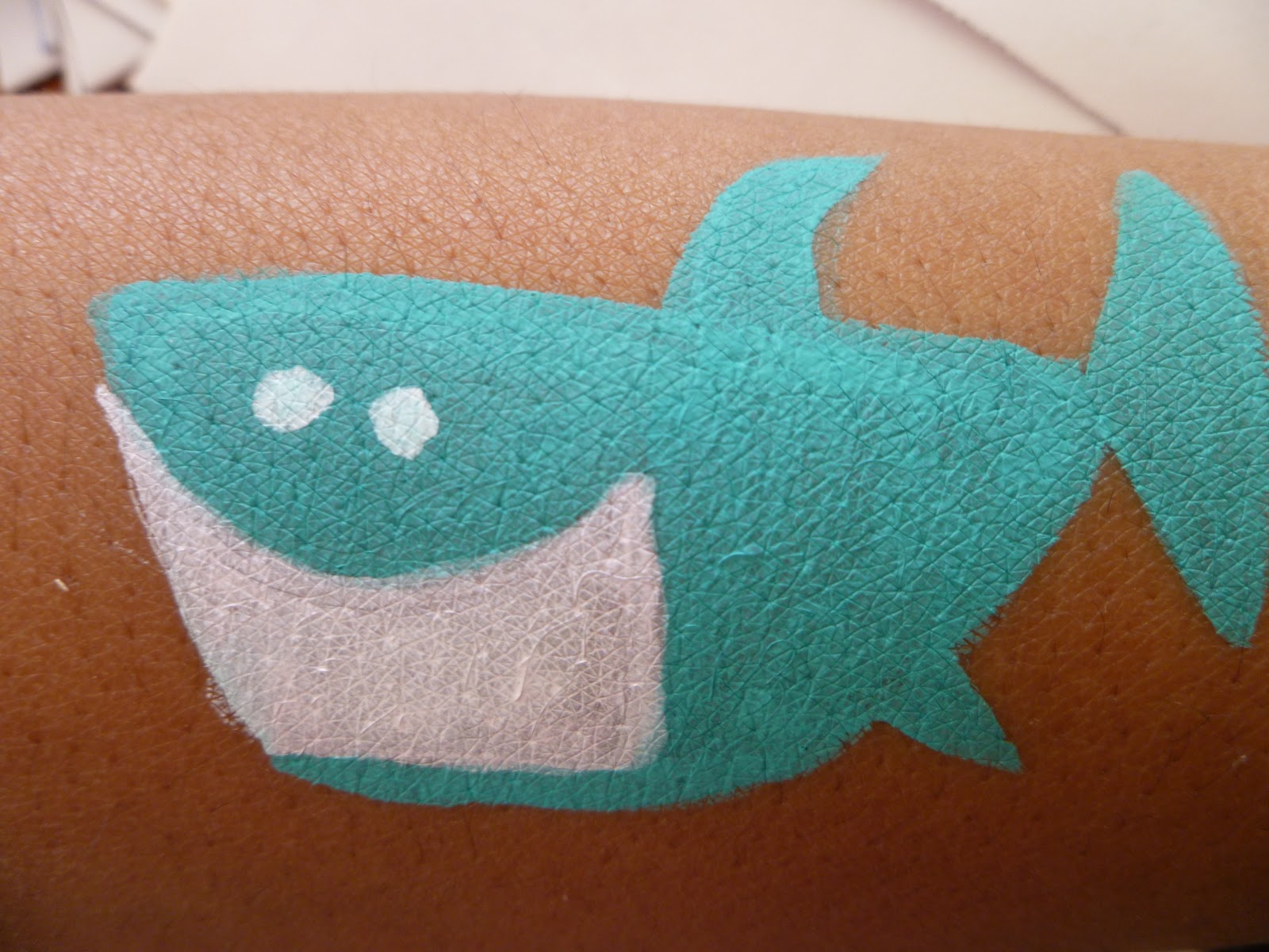 A Day in the Life Of Rachel Quick Cheek Art How to Face Paint a Shark