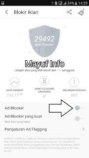 2 Cara Mudah Mematikan/Mengaktifkan Adblock UC Browser Terbaru