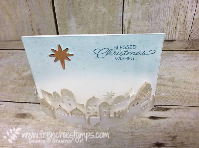 Bend Fold Card, Night in Bethlehem, Bethlehem Edgelits Dies, Stampin'Up!, Frenchiestamps