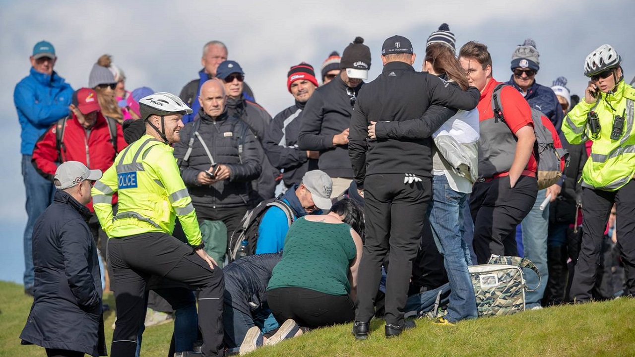 Golf spectator struck by wayward shot at Dunhill Links Championship