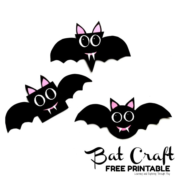 Learning and Exploring Through Play: Bat Craft Printable