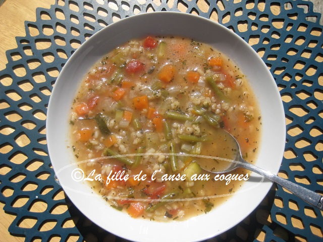 La Fille De L Anse Aux Coques Soupe A L Orge Et Aux Legumes