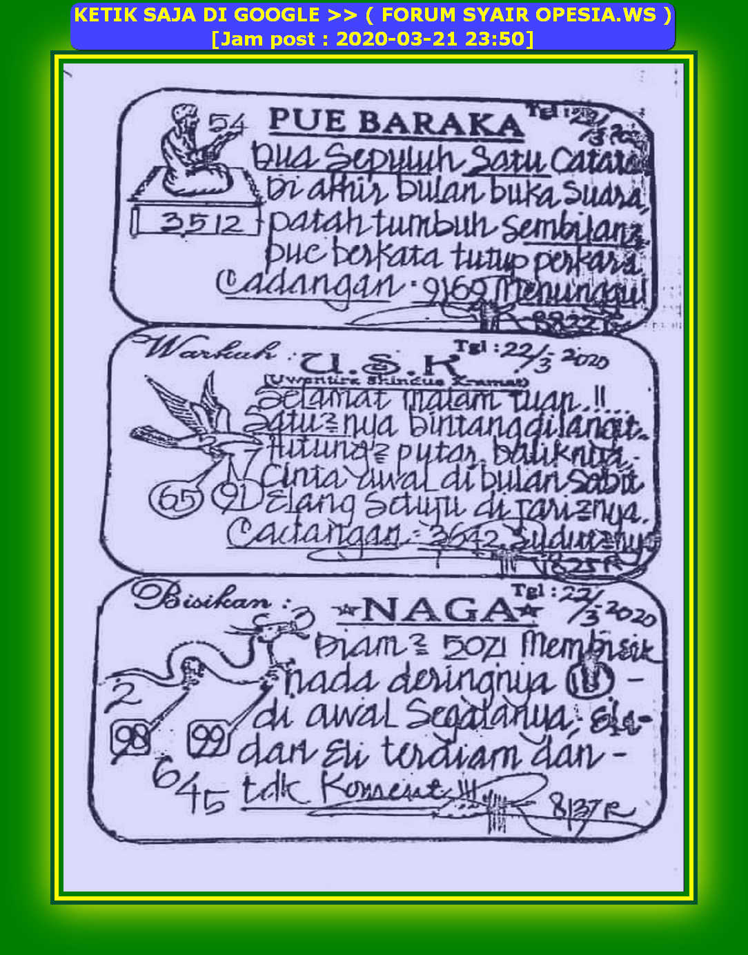 Syair Sgp Kamis Pue Baraka Mudah