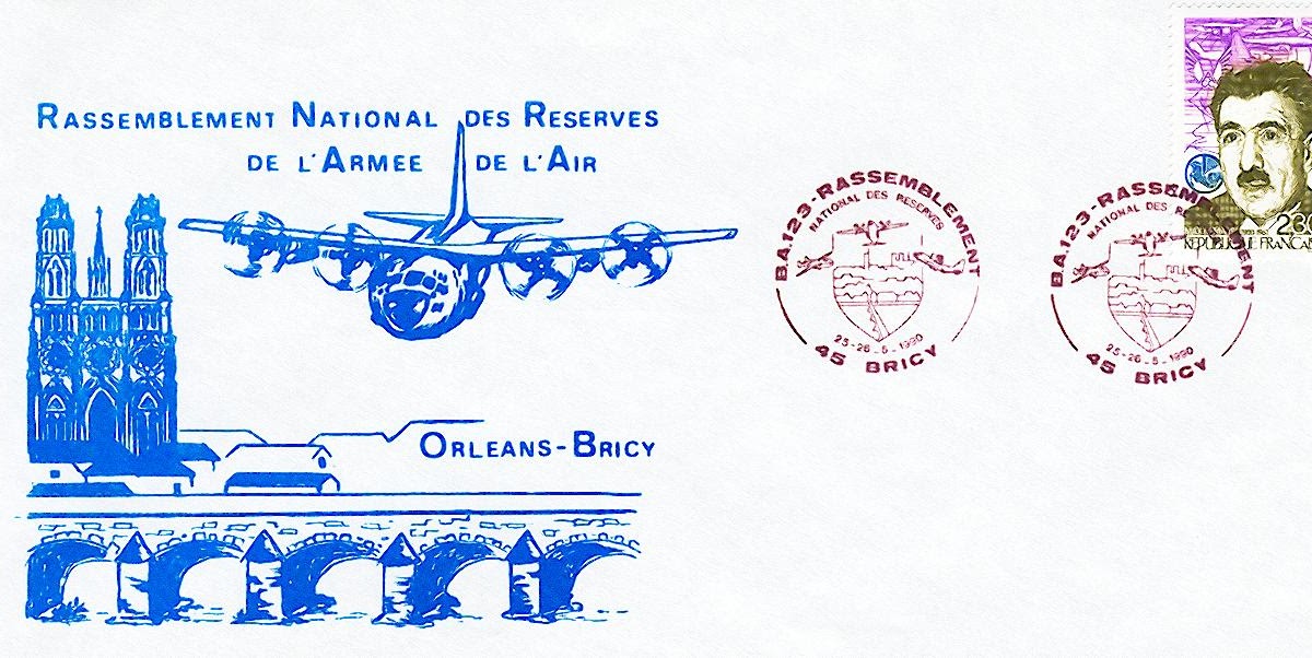 PHILATELIE et AVIATION MILITAIRE: ORLEANS BRICY RESERVES