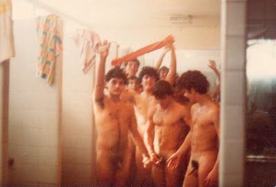 Naked boys locker room showers