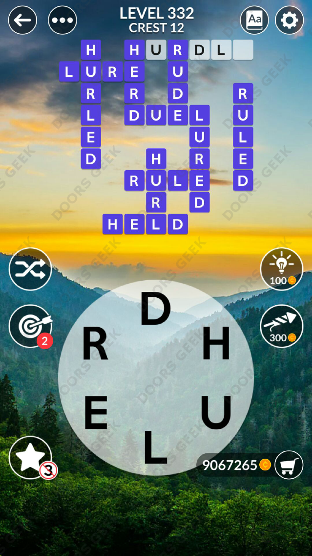 Wordscapes Level 332 Answers Doors Geek