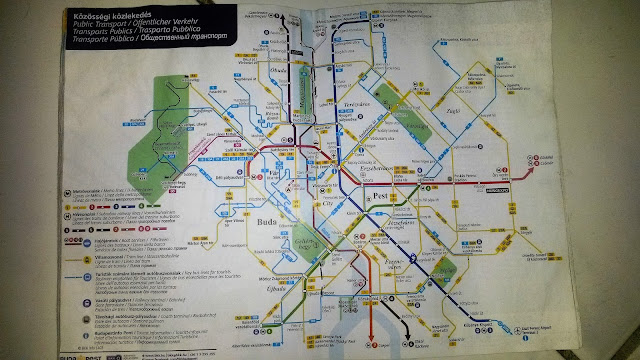 Carte des transports en commun de Budapest