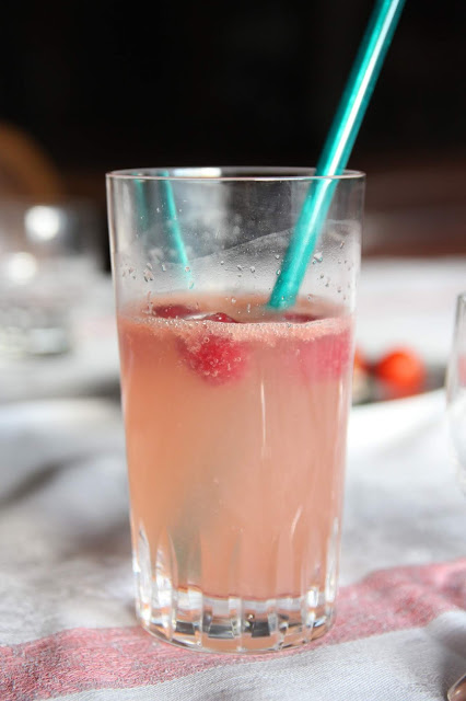 Cocktail rose poudré (sans alcool)