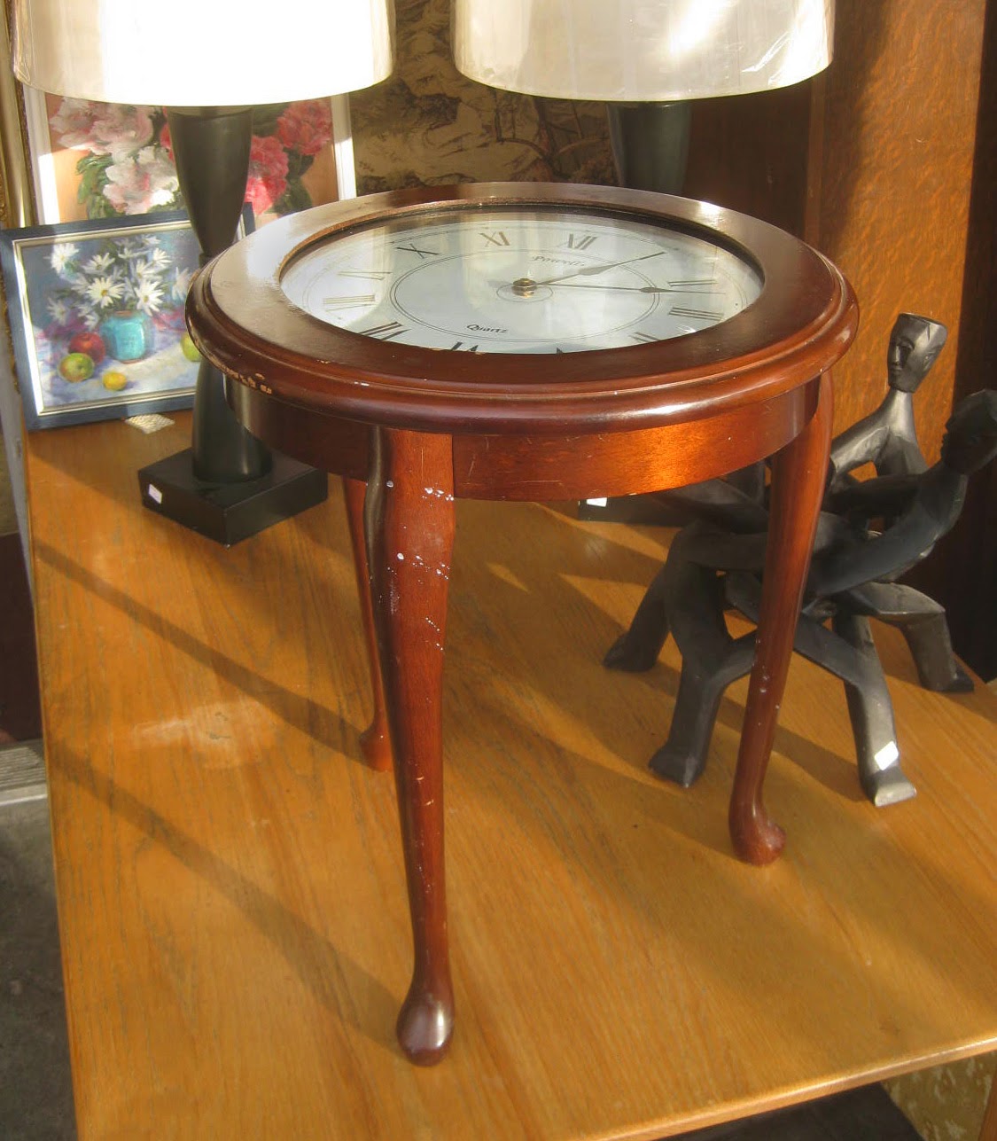 UHURU FURNITURE & COLLECTIBLES SOLD Clock Table 35