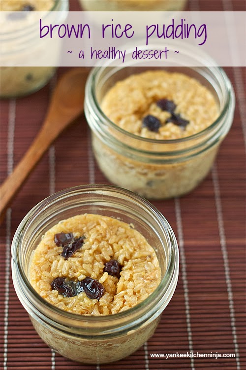 brown rice pudding, a healthy dessert or breakfast