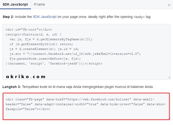 Cara Mendapatkan Kode HTML Halaman Facebook - akriko.com