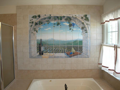 Art Bathroom Wall Murals