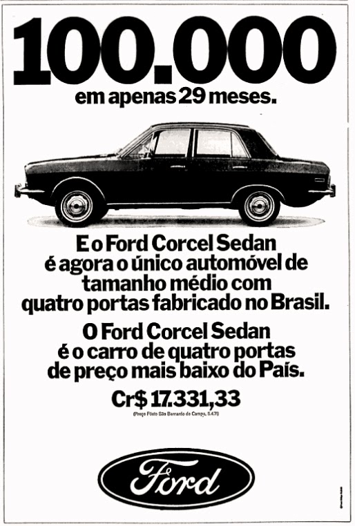 brazilian cars ads in the 70's; os anos 70; história da década de 70; Brazil in the 70s; propaganda carros anos 70; Oswaldo Hernandez;