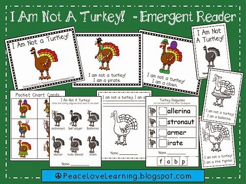 Funny Thanksgiving Emergent Reader that is great to use with your "Disguise a Turkey" project.