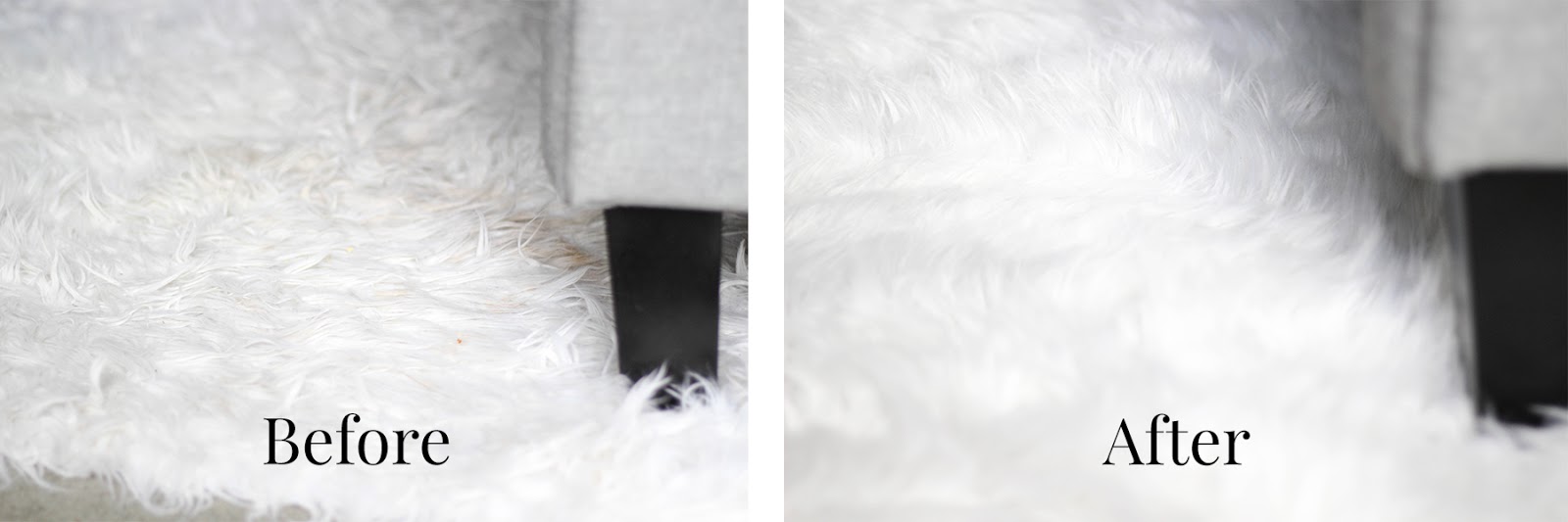 HOW TO CLEAN A WHITE FAUX FUR RUG  A Classy Fashionista