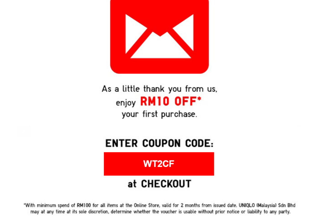 Uniqlo coupon  Get one now  August 2023  Picodi Malaysia