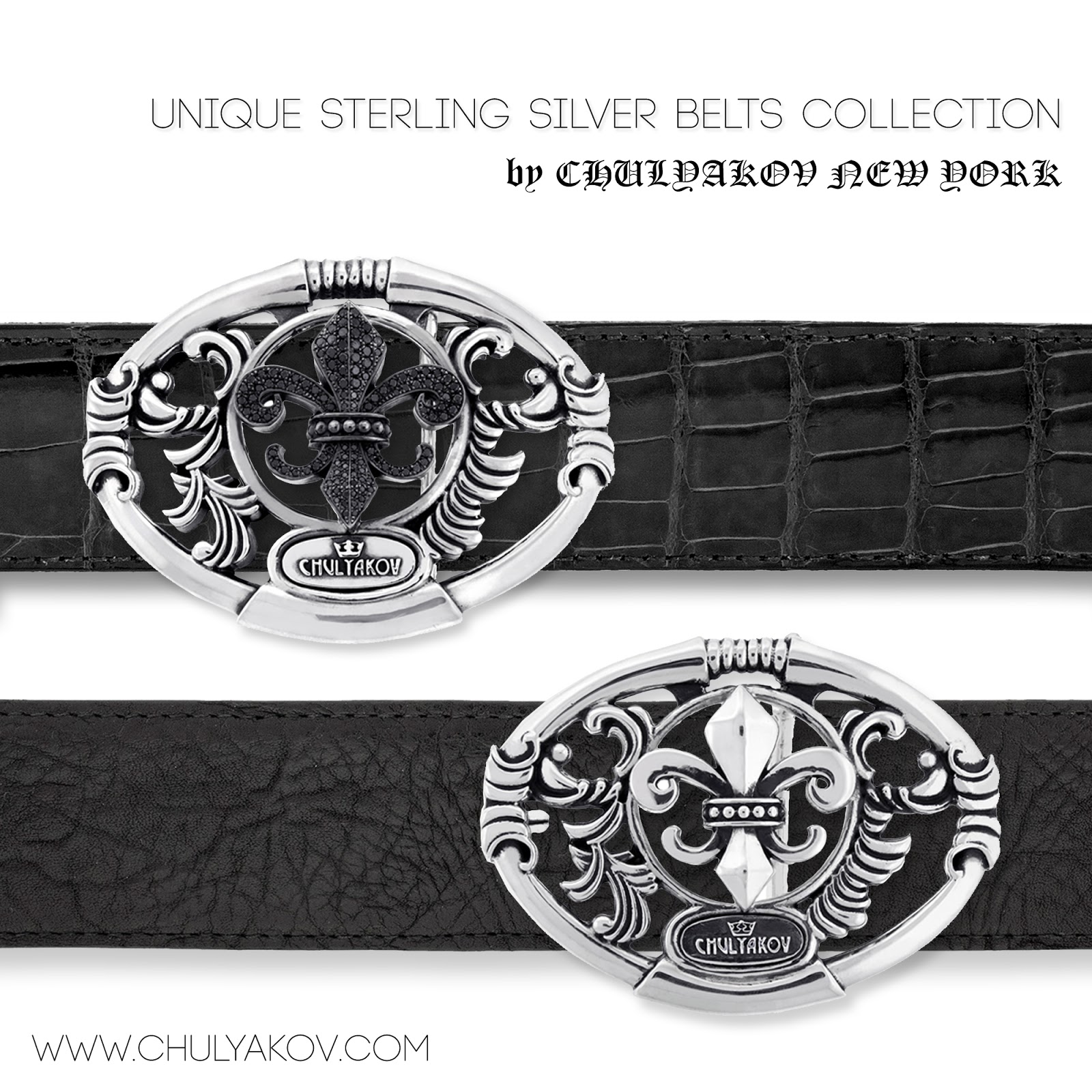Unique Sterling Silver Belts Collection ©CHULYAKOV NEW YORK Silver Jewelry and Leather