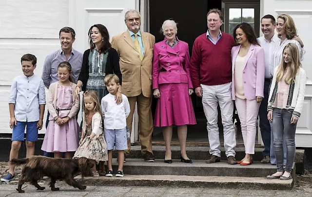 The Danish Royal Family at 2016 Annual Summer Photocall. Crown Princess Mary, Crown Prince Frederik, Princess Josephine, Prince Christian, Princess Isabella, Prince Vincent