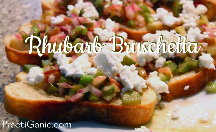 Rhubarb Bruschetta with Goat Cheese