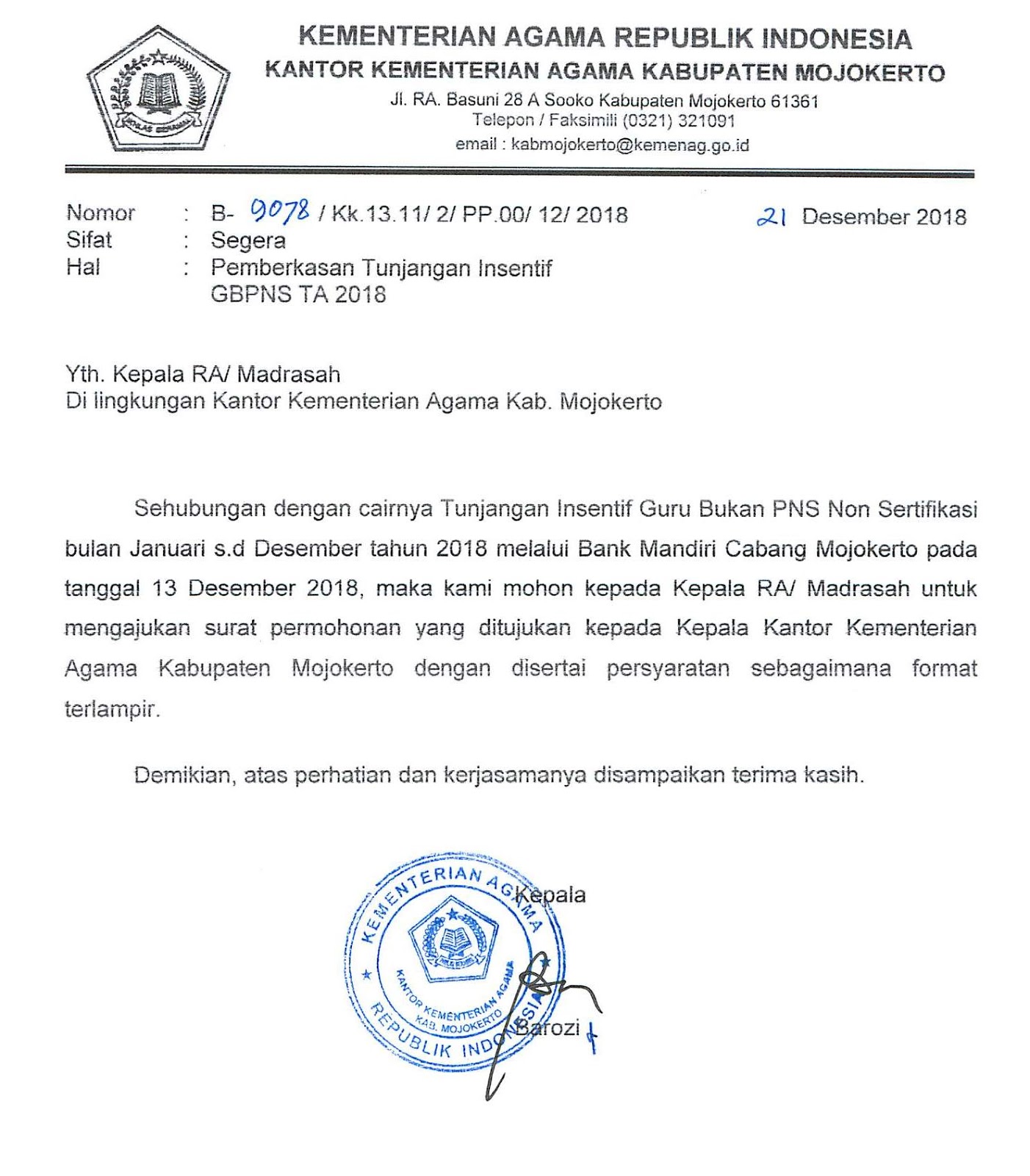 Pendma Kab. Mojokerto PEMBERKASAN USULAN PENCAIRAN