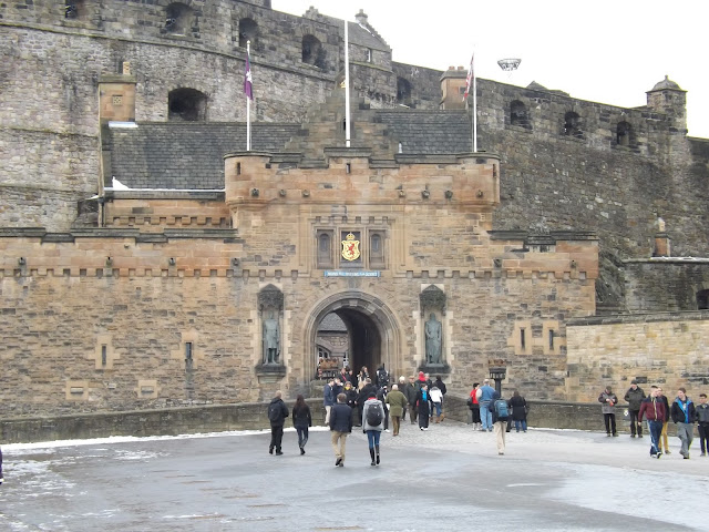 Outside Edinburgh Castle