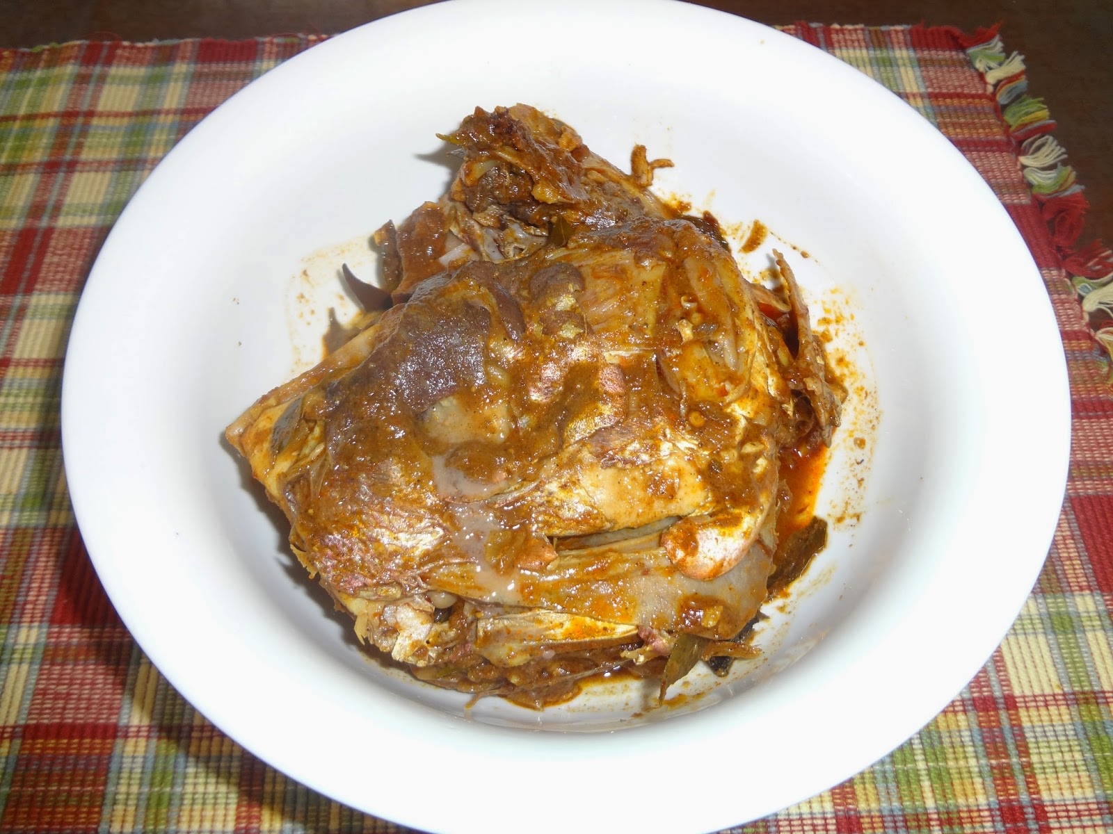 Suma's Recipes: Snapper head in chilly sauce