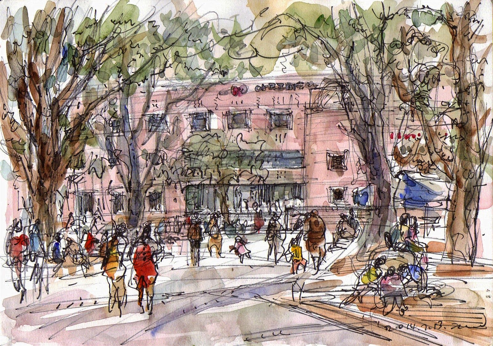 44th World Wide Sketchcrawl At Marronnier Park Hyehwa Dong Seoul