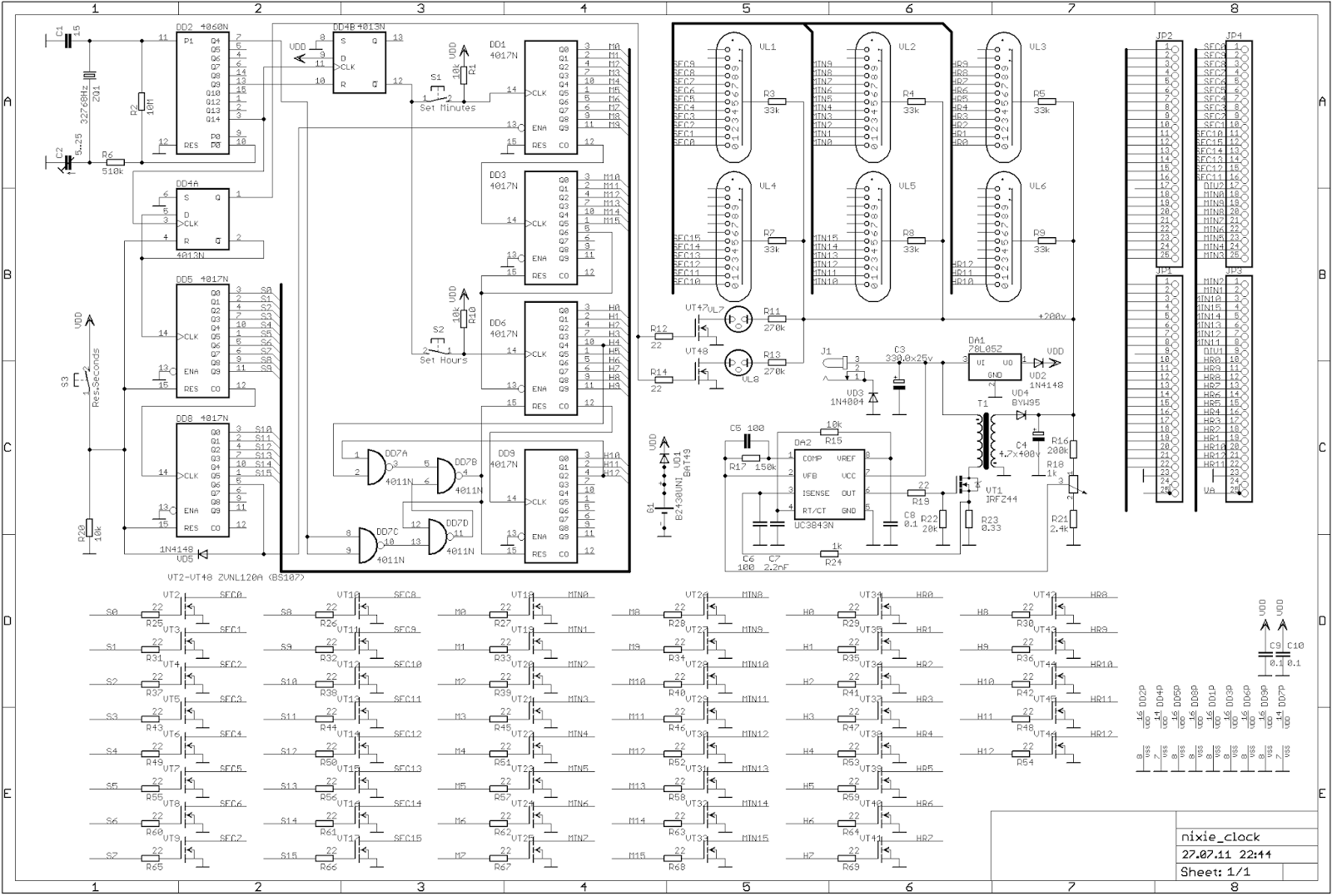 Схема часов предложения. Схема часов гри. Часы на гри схема. Схемы часов на гри без микроконтроллеров. Nixie Clock схема.