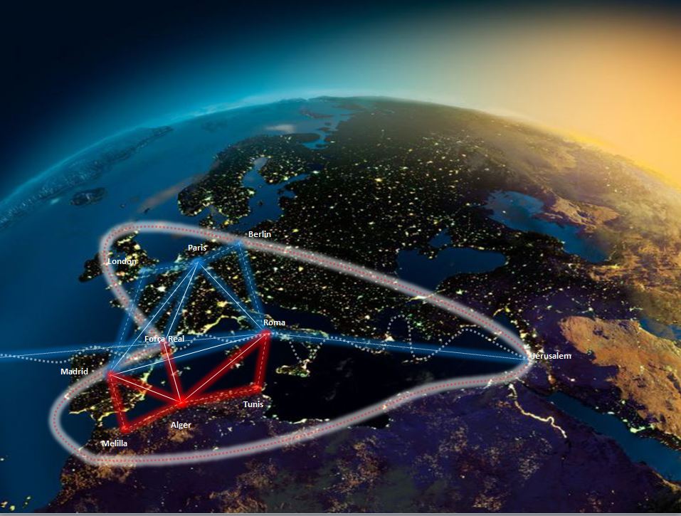 El triángulo Madrid-Roma-Paris con sus extensiones