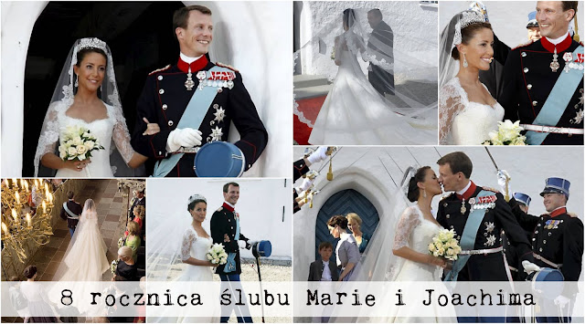8. rocznica ślubu Marie i Joachima - Ciekawostki oraz suknia ślubna i dodatki księżnej Marie.