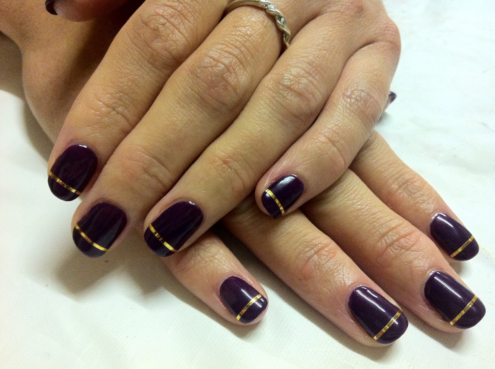 Gold Shellac Nail Designs with Rhinestones - wide 7