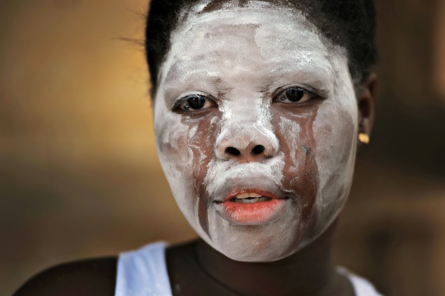White-face girl in Lome Togo.