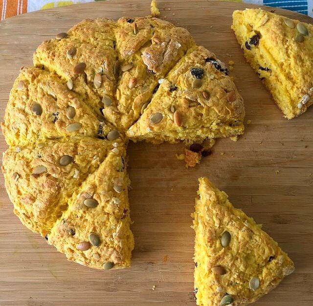 Receta para preparar scones de calabaza