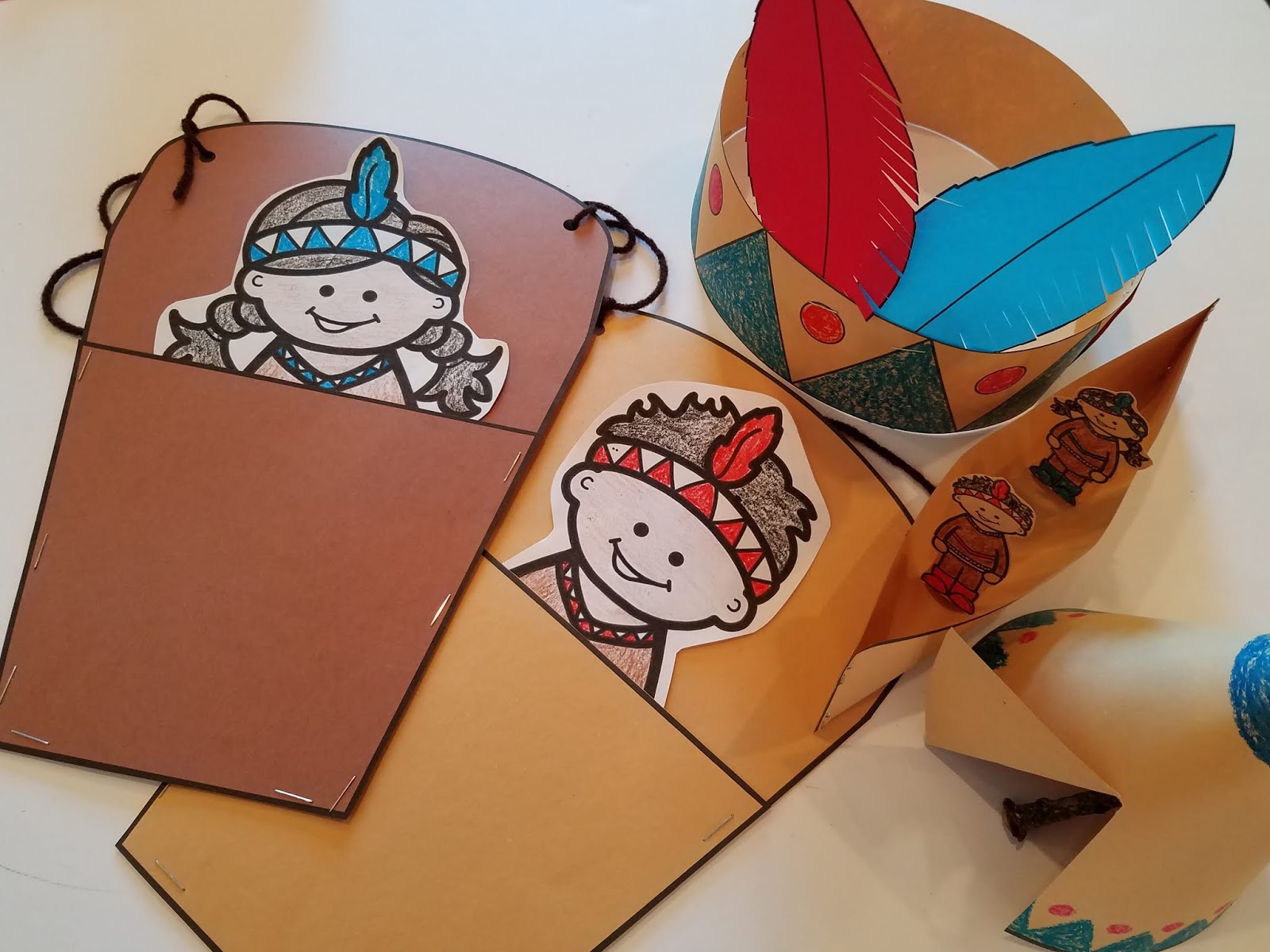 4 Simple Native American Crafts for Thanksgiving | Mrs. McGinnis' Little Zizzers