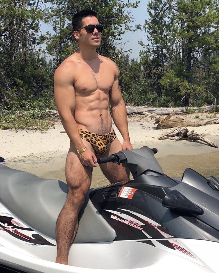 leopard print speedo