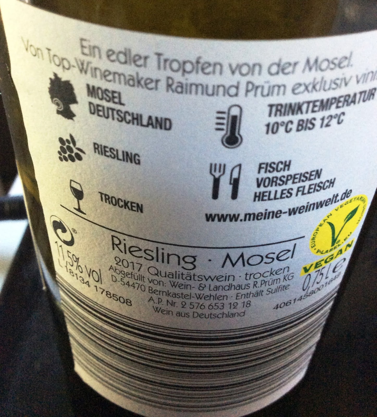 Outstanding Wines Prum 17 Riesling