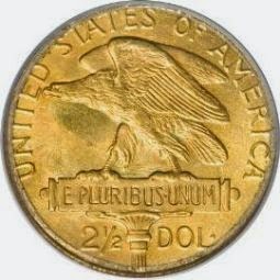 Panama Pacific Exposition Quarter Eagle commemorative coin1915