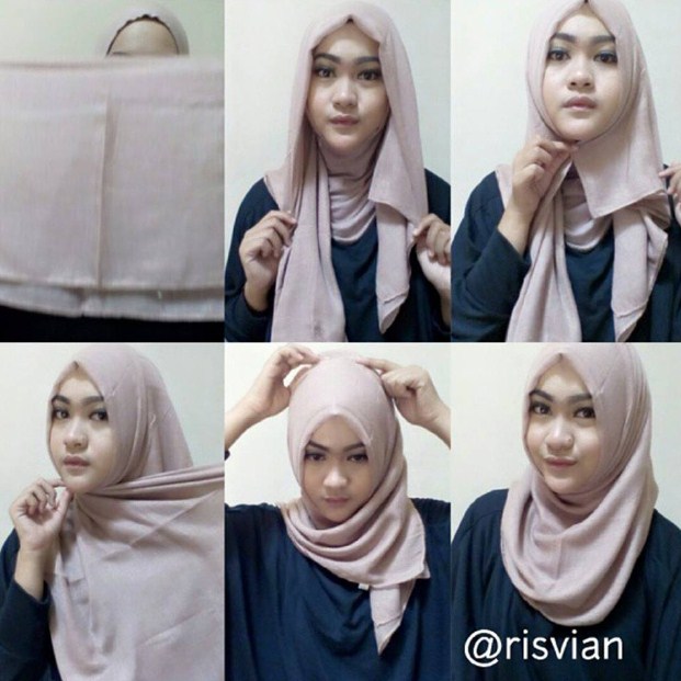 Cara Menggunakan Kerudung Segi Empat Model Terbaru 2016 - Kumpulan