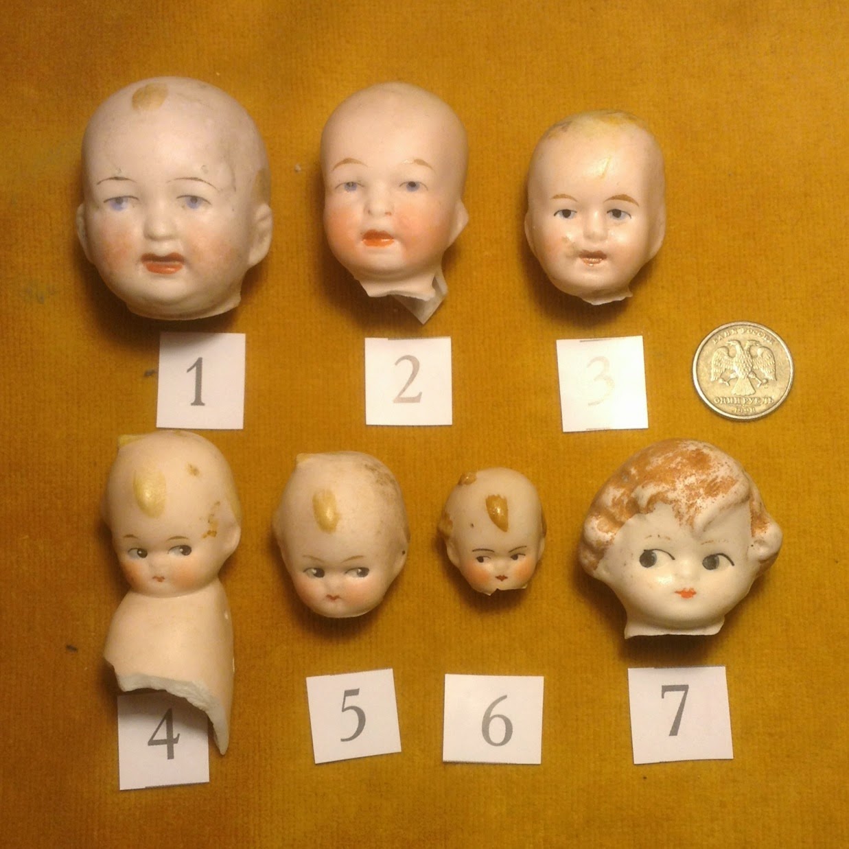 голова куклы молодой о человека для рукоделия. керамическая голова куклы. фарфоровая голова. 1945 год 50год каменные головки куклы. головки куколок.
